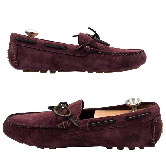 NEW Brooks Brothers Burgundy Suede Driving Loafers Mens size 9D Moccasin Drivers main image 4